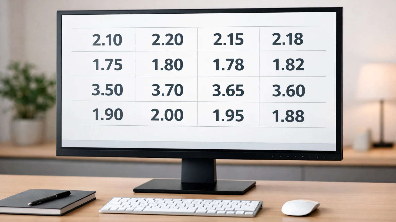 Schermo con confronto quote di diversi bookmaker online